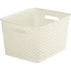 Curver My Style Large Rectangular Plastic Storage Basket - Vintage White - 18L -Furniture Shop 12809473 6214831965773304