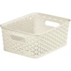 Curver My Style Medium Rectangular Plastic Storage Basket - Vintage White - 13L -Furniture Shop 12809476 7964831965635814