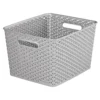 Curver My Style Large Rectangular Plastic Storage Basket - Grey - 18L -Furniture Shop 12814518 1354831970374356