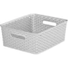Curver My Style Medium Rectangular Plastic Storage Basket - Grey - 13L 2 Curver My Style Medium Rectangular Plastic Storage Basket - Grey - 13L -Furniture Shop 12814522 1444831951945872