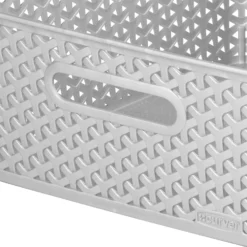 Curver My Style Medium Rectangular Plastic Storage Basket - Grey - 13L -Furniture Shop 12814522 1584832986681644