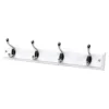 None White Hook Rail - Polished Chrome - 4 Hooks -Furniture Shop 12814950 1304846183019244