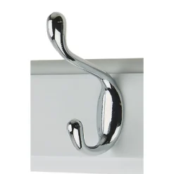 6 Coat Polished Chrome Hooks On White Stepped Board 9 6 Coat Polished Chrome Hooks On White Stepped Board -Furniture Shop 12815060 7824964414443401