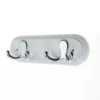 None White Hook Rail - Polished Chrome - 2 Hooks -Furniture Shop 12815090 1614846183171095
