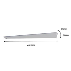 None Double Slot Bracket - White -470mm -Furniture Shop 12815736 1915052927602607