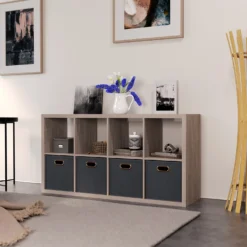 Clever Cube 4x2 Storage Unit - Grey Oak -Furniture Shop 12816003 7605023384466190