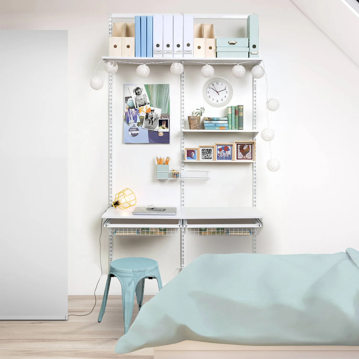 Shelf White 1200x16x200mm 4 Shelf White 1200x16x200mm - Image 2