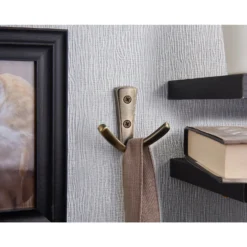 Modern Twin Hook - Antique Brass -Furniture Shop 12817376 1354995165172173