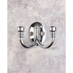 Ball End Double Robe Hook - Chrome -Furniture Shop 12817494 1684995165272808