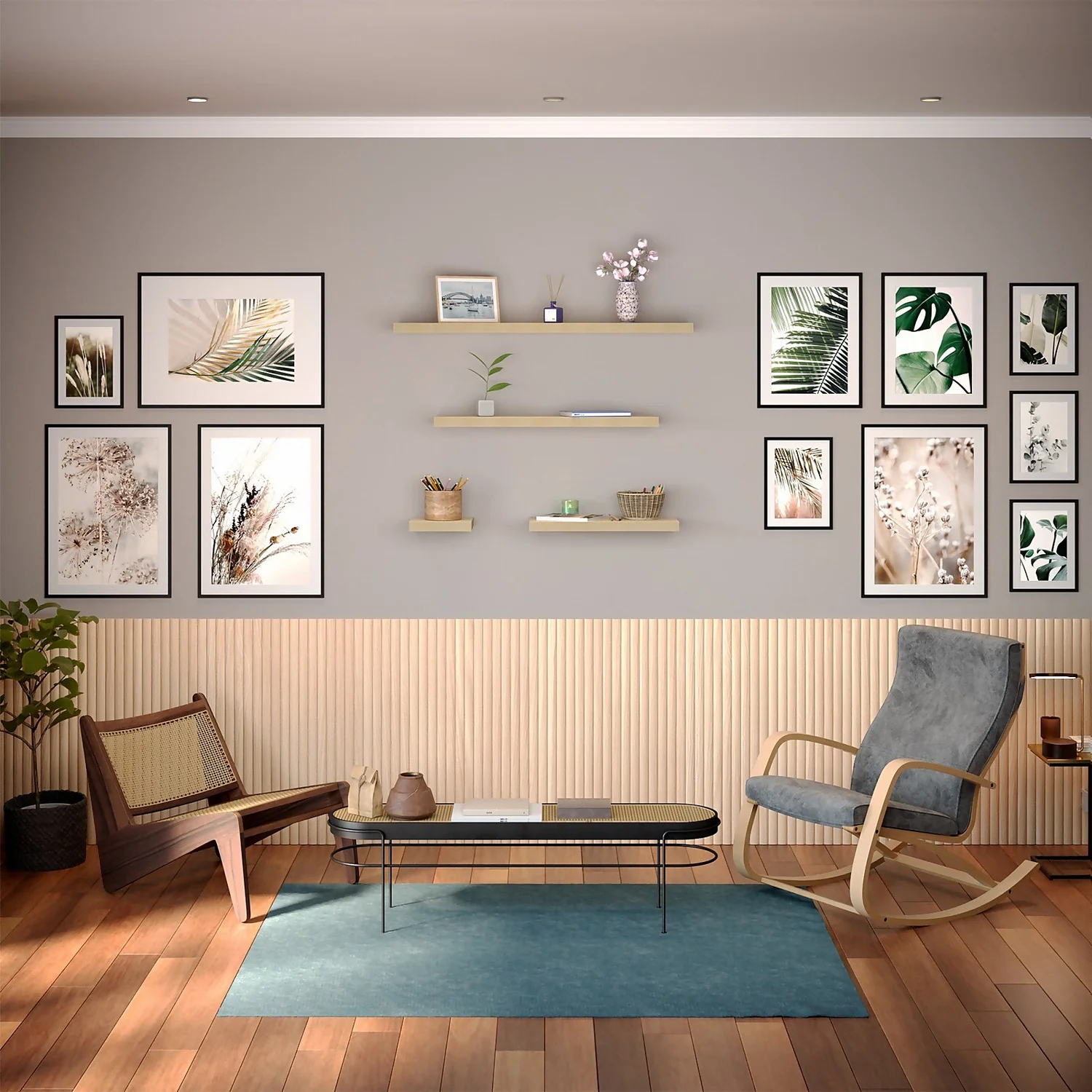 Floating Shelf - Sanoma Oak - 1200 X 240 X 38mm 4 Floating Shelf - Sanoma Oak - 1200 X 240 X 38mm - Image 2