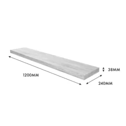 Floating Shelf - Grey Oak - 1200 X 240 X 38mm -Furniture Shop 12817804 8614976219095332
