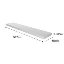 Floating Shelf - White Gloss - 1200 X 240 X 38mm -Furniture Shop 12817808 2084976219312907