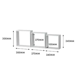 3 Wall Cubes - Matt White -Furniture Shop 12817822 1884976219094987