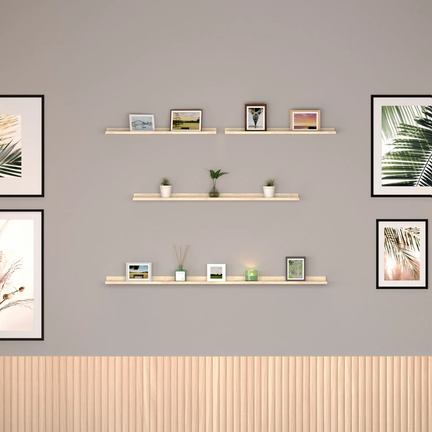 Flexi Storage Decorative Shelving Photo Shelf - Sanoma Oak - 600x35x100mm 4 Flexi Storage Decorative Shelving Photo Shelf - Sanoma Oak - 600x35x100mm - Image 2