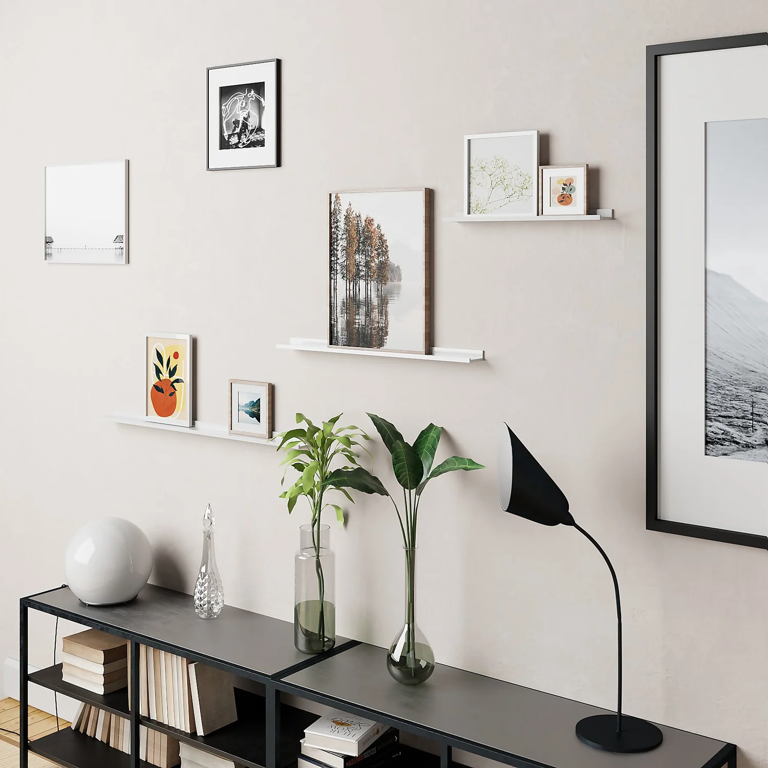 Flexi Storage Decorative Shelving Photo Shelf - White Matt - 600x35x100mm 4 Flexi Storage Decorative Shelving Photo Shelf - White Matt - 600x35x100mm - Image 2