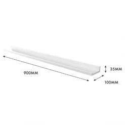 Flexi Storage Decorative Shelving Photo Shelf - White Matt - 900x35x100mm 9 Flexi Storage Decorative Shelving Photo Shelf - White Matt - 900x35x100mm -Furniture Shop 12817971 5514991763960201