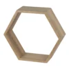 Hexagon Wall Shelf - Sanoma Oak -Furniture Shop 12817983 1904831948392423