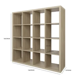 Clever Cube 4x4 Storage Unit - Oak -Furniture Shop 12819417 7334967466121998