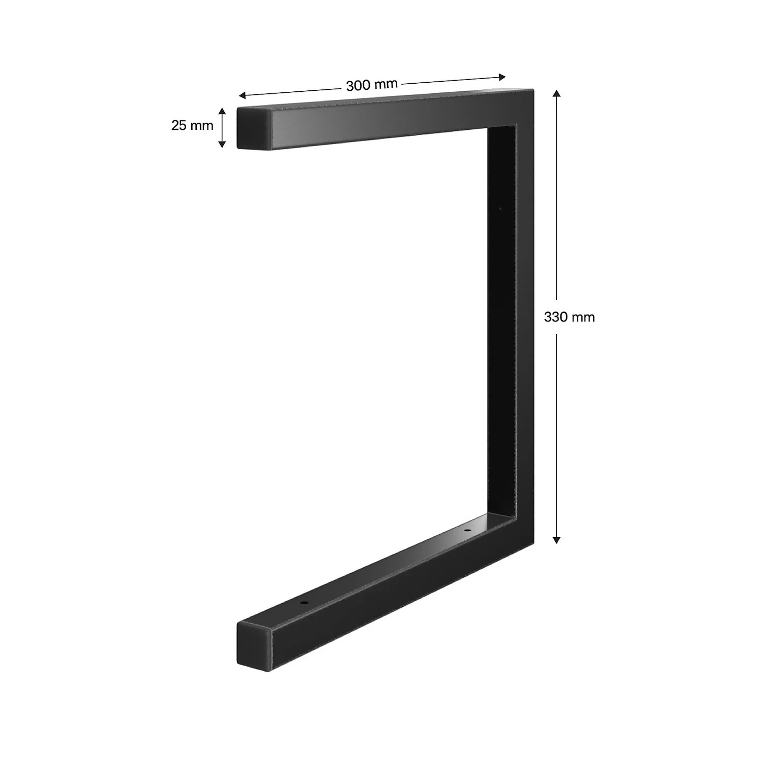 None Double U Shelf Bracket - Black - 330x300mm 8 None Double U Shelf Bracket - Black - 330x300mm - Image 6