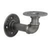 None Industrial Curved Pipe Bracket Gun Metal -Furniture Shop 12821189 1224831908179403
