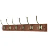 6 Victorian Antiqued Brass Hooks On Oak Stepped Board -Furniture Shop 12821288 8234845727695450