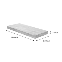 Floating Shelf - Grey Oak - 600 X 240 X 38mm 11 Floating Shelf - Grey Oak - 600 X 240 X 38mm -Furniture Shop 12822025 1544976219240217