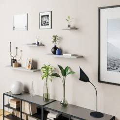 Floating Shelf - Grey Oak - 600 X 240 X 38mm 9 Floating Shelf - Grey Oak - 600 X 240 X 38mm -Furniture Shop 12822025 8304887314432523