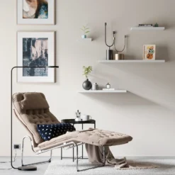 Matt White Floating Shelf - 600 X 240 X 38mm -Furniture Shop 12822027 2064976219239821