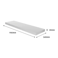 Floating Shelf - White Gloss - 900 X 240 X 38mm -Furniture Shop 12822047 1744976219240376
