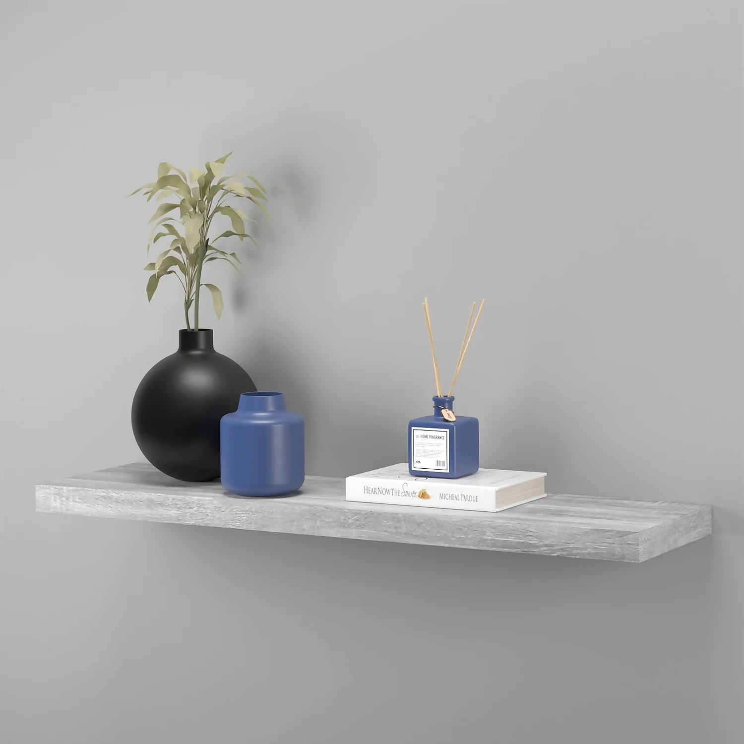 Floating Shelf - Grey Oak - 900 X 235 X 38mm 6 Floating Shelf - Grey Oak - 900 X 235 X 38mm - Image 4