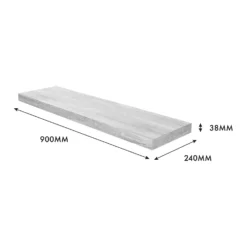 Floating Shelf - Grey Oak - 900 X 235 X 38mm 11 Floating Shelf - Grey Oak - 900 X 235 X 38mm -Furniture Shop 12822048 5934976219240499