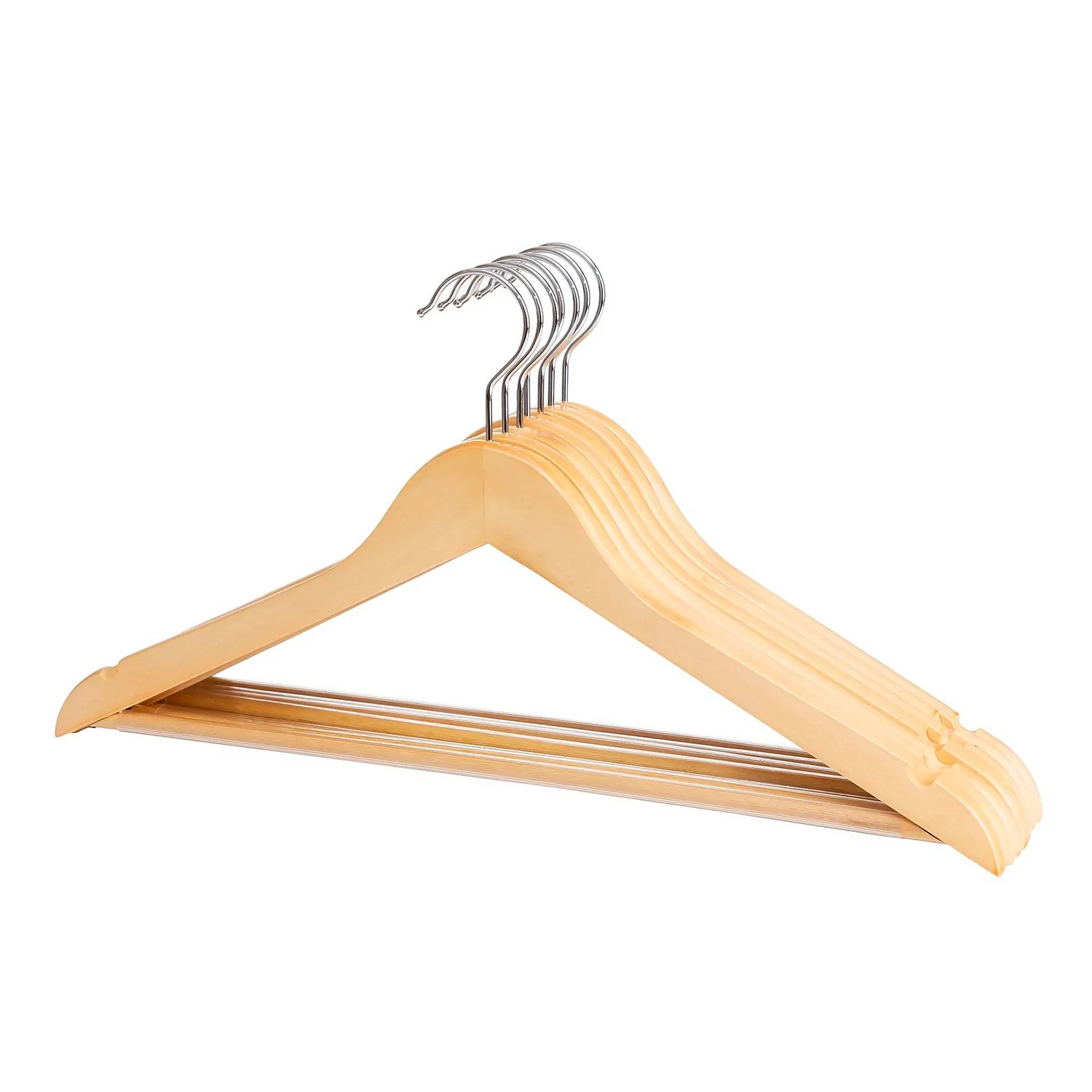 Wooden Clothes Hangers - 8 Pack 4 Wooden Clothes Hangers - 8 Pack - Image 2