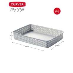 Curver My Style A4 Rectangular Plastic Storage Organiser - Grey -Furniture Shop 12823031 1954833225942192