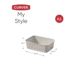 Curver My Style A6 Rectangular Plastic Storage Organiser - Grey -Furniture Shop 12823033 1804833226532994