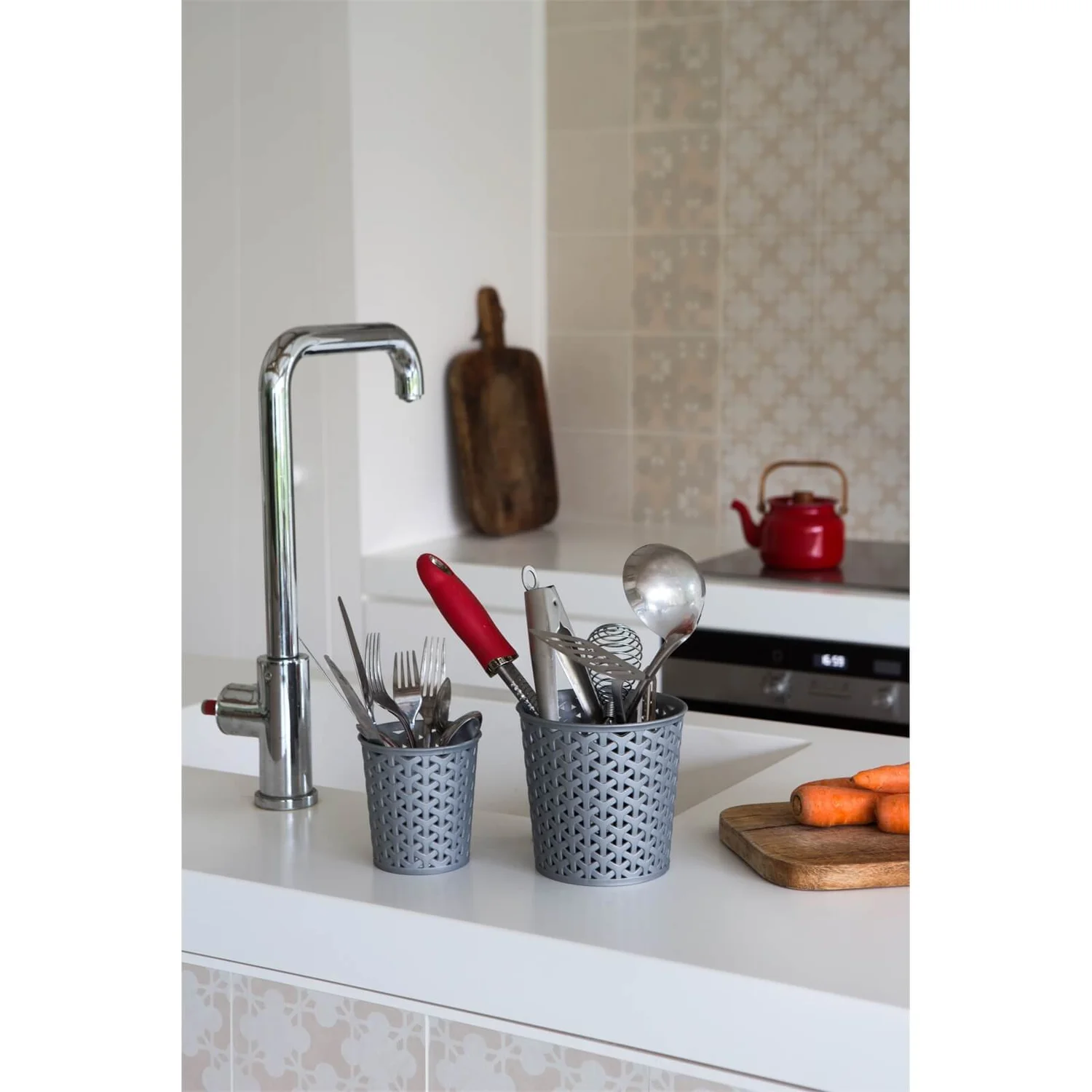 Curver My Style Large 1.6L Round Plastic Storage Organiser - Grey 7 Curver My Style Large 1.6L Round Plastic Storage Organiser - Grey - Image 5