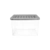 17L Storage Box With Clear Base And Grey Lid -Furniture Shop 12826259 4354904169460761