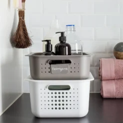 Smartstore 10L Wardrobe Basket - White -Furniture Shop 12826429 3024833174012294