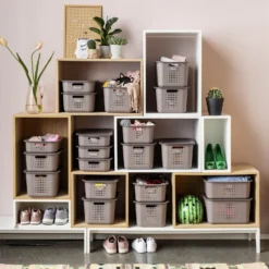 Smartstore 6L Wardrobe Basket - Taupe -Furniture Shop 12826431 1894833174525108