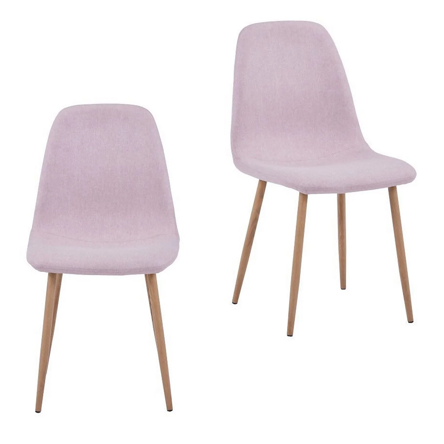 Ludlow Upholstered Dining Chair - Set Of 2 - Dusky Pink 3 Ludlow Upholstered Dining Chair - Set Of 2 - Dusky Pink
