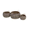 Black Round Flatweave Baskets - Set Of 3 1 Black Round Flatweave Baskets - Set Of 3 -Furniture Shop 12829226 7964831918442718