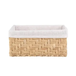 White & Natural Water Hyacinth Baskets - Set Of 3 -Furniture Shop 12829228 1914832982484926