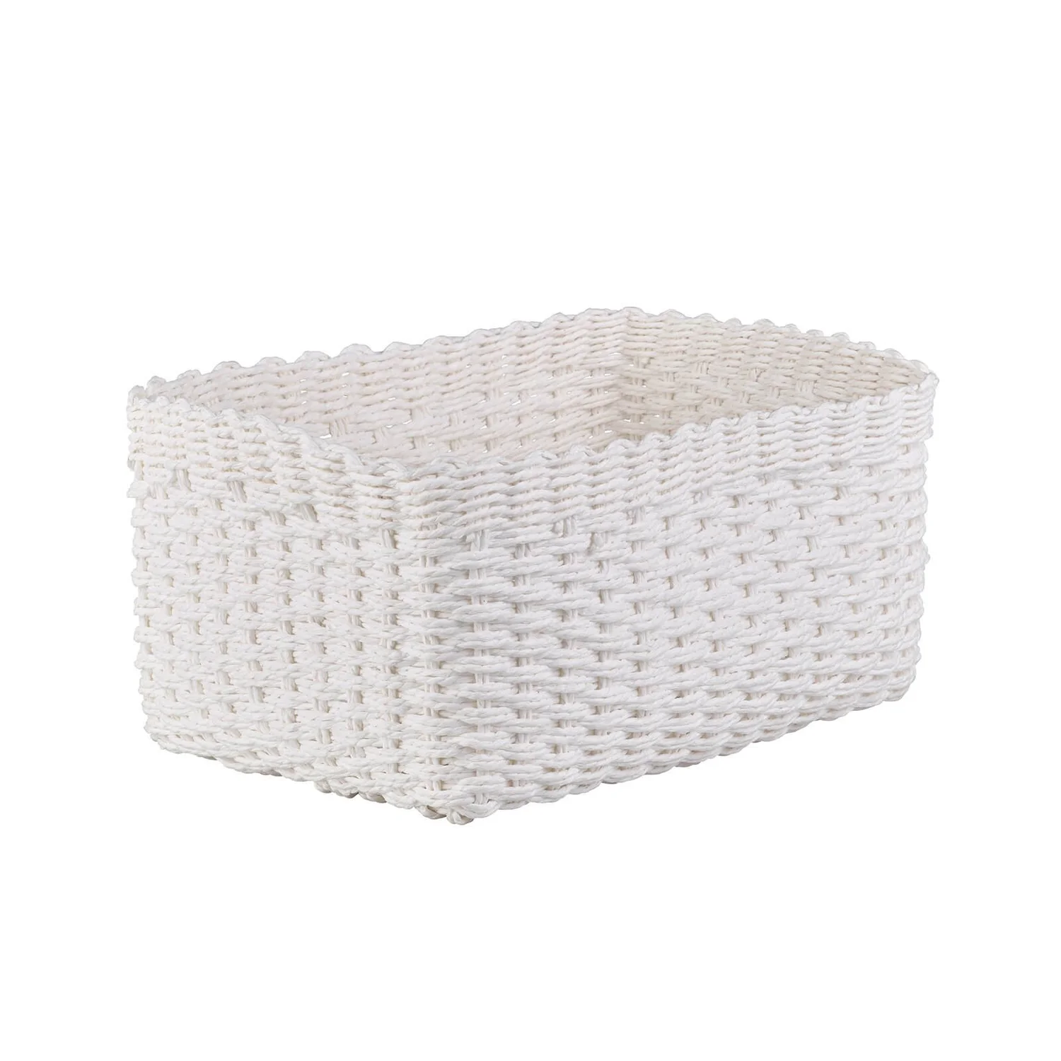 Paper Rope Basket - White 3 Paper Rope Basket - White