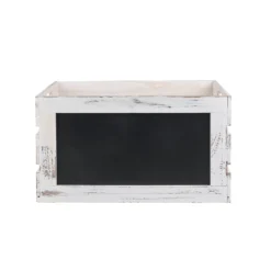 Whitewashed Wooden Crates With Chalkboard - Set Of 3 -Furniture Shop 12829237 9934832979193116