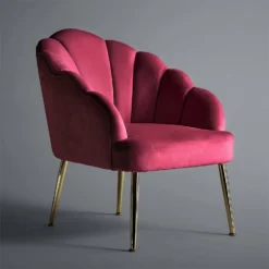 Sophia Scallop Occasional Chair - Cerise -Furniture Shop 12834754 1684833175761318