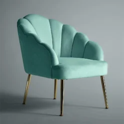 Sophia Scallop Occasional Chair - Duck Egg Blue -Furniture Shop 12834895 1504833175656834