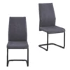 Skelby Cantilever Dining Chairs - Set Of 2 - Grey -Furniture Shop 12834897 2144910184181143