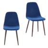 Perth Velvet Diamond Back Dining Chair - Set Of 2 - Navy -Furniture Shop 12835995 1104910183508489