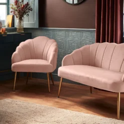 Sophia Scallop Occasional Chair - Blush 12 Sophia Scallop Occasional Chair - Blush -Furniture Shop 12836665 1164940701370823