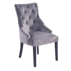 Annabelle Velvet Dining Chairs - Set Of 2 - Grey -Furniture Shop 12838750 1104904215103973