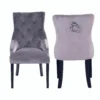 Annabelle Velvet Dining Chairs - Set Of 2 - Grey -Furniture Shop 12838750 3784904214980400
